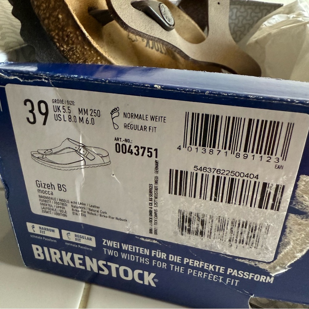 Birkenstock Women's Gizeh Birkibuc Mocha Sandal - Picture 5 of 6